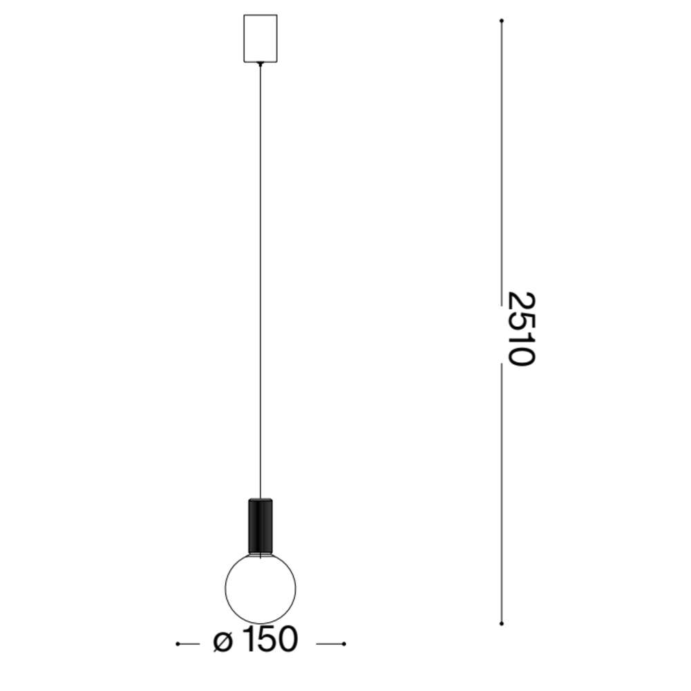 Официална схема с размерите в милиметри на Ideal Lux Odeon SP1 D15 349190