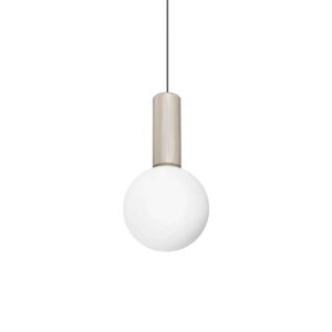 LED пендел Ideal Lux Odeon SP1 D15 349190 с бял сферичен дифузер Ø15 см и цилиндричен метален държач