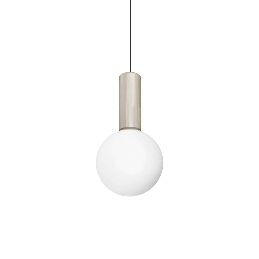 LED пендел Ideal Lux Odeon SP1 D15 349190 с бял сферичен дифузер Ø15 см и цилиндричен метален държач