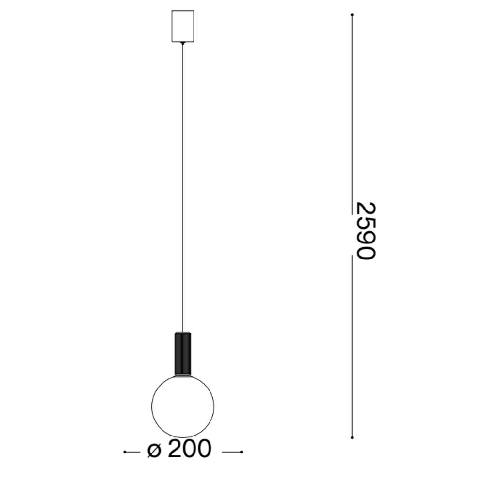 Официална схема с размерите в милиметри на Ideal Lux Odeon SP1 D20 349206