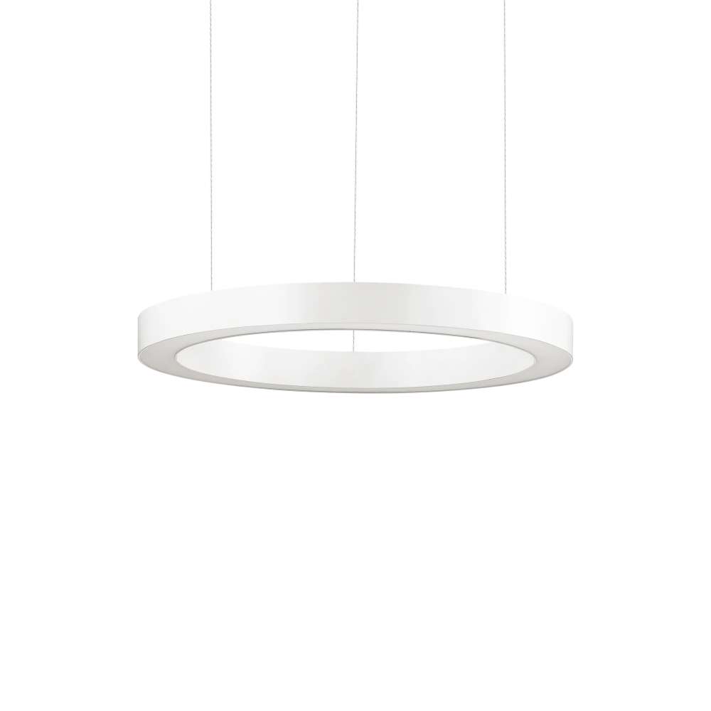 LED пендел Ideal Lux Oracle SP D50 211404 28W 3000K Ø50 см бял - изглед на бял фон