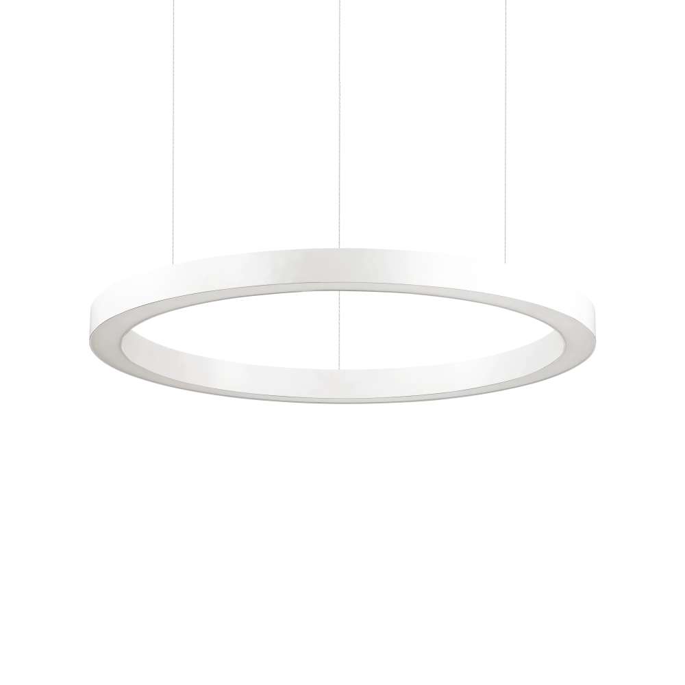 LED пендел Ideal Lux Oracle SP D70 211381 35W 3000K Ø70 см бял - изглед на бял фон