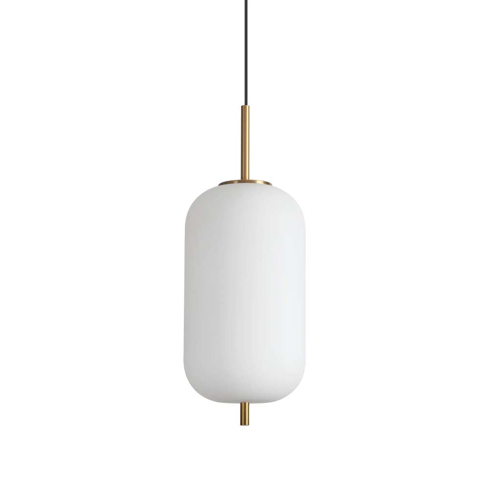 LED пендел Ideal Lux Umile-2 SP1 314952 20W 3000K Ø22 см бял със златисти елементи - основен изглед