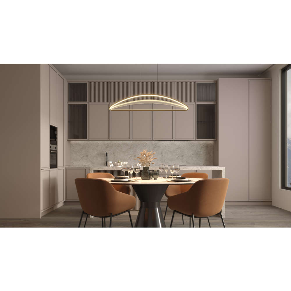 Продълговат пендел Maytoni Breeze MOD281PL-L34BS3K над трапезна маса