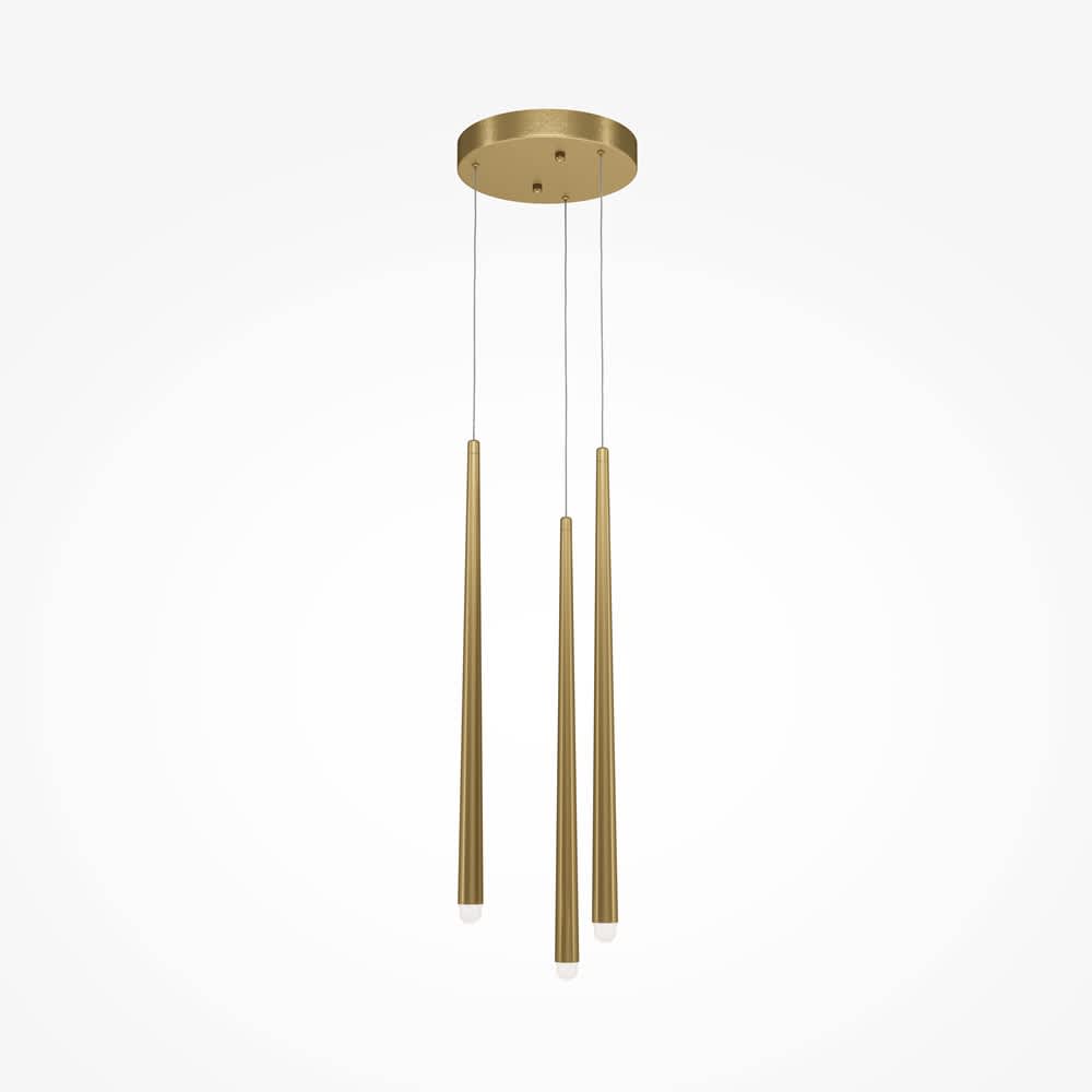 Maytoni Cascade MOD132PL-L18BSK - пендел в цвят месинг с три тръби