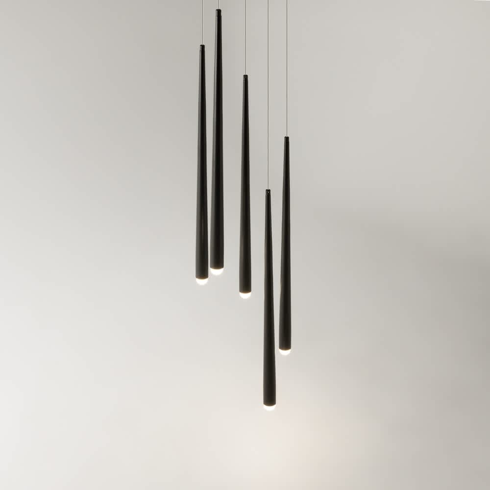 Maytoni Cascade MOD132PL-L30BK - петте тръби от различен ъгъл