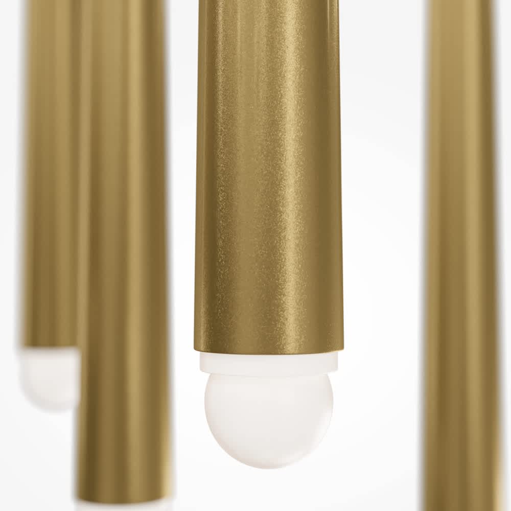 Maytoni Cascade MOD132PL-L30BSK - близък изглед на тръбите и дифузерите