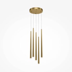 Maytoni Cascade MOD132PL-L30BSK - пендел в цвят месинг с пет тръби