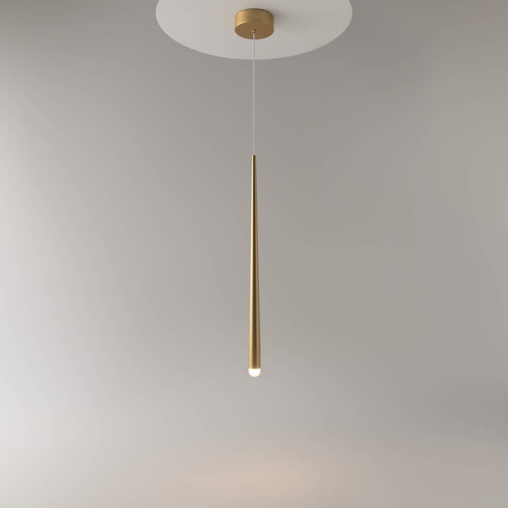 Maytoni Cascade MOD132PL-L6BSK - единичен пендел в цвят месинг с включена светлина