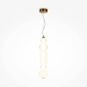 Maytoni Collar P069PL-L35G3K1 в цял ръст със златиста розетка и пет различни стъклени елемента