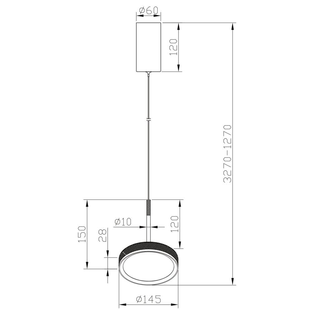 Размерна схема на Maytoni El MOD041PL-L15TR3K
