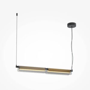 Maytoni Flat MOD296PL-L20BS3K с черно метално тяло и оцветени стъклени пластини