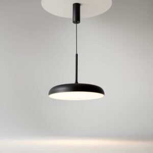 Кръглият абажур, окачването и таванната розетка на Maytoni Gerhard MOD189PL-L18B3K1