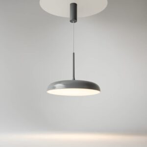 Кръглият абажур, окачването и таванната розетка на Maytoni Gerhard MOD189PL-L18GR3K1