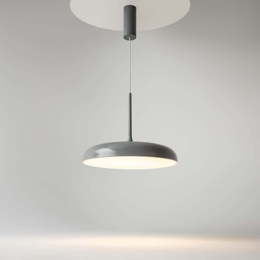 Кръглият абажур, окачването и таванната розетка на Maytoni Gerhard MOD189PL-L18GR3K1
