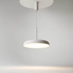 Кръглият абажур, окачването и таванната розетка на Maytoni Gerhard MOD189PL-L18W3K1