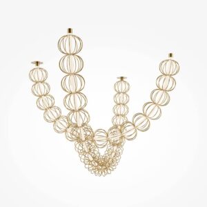 Двете извивки на Maytoni Golden Cage MOD216PL-L42G3K, разположени кръстосано