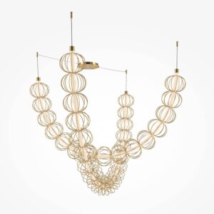 Двете извивки на Maytoni Golden Cage MOD216PL-L55G3K, разположени кръстосано