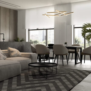 Maytoni Line MOD016PL-L75MG3K - златист пендел над трапезна маса