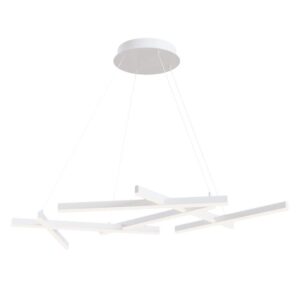 Maytoni Line MOD016PL-L75W - бял пендел с шест линейни LED профила