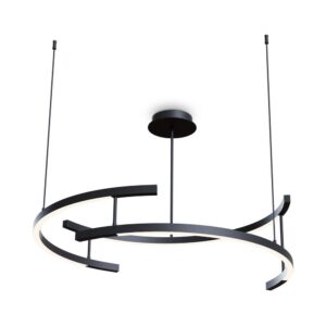 Maytoni Line MOD054PL-L52B3K - черен пендел с дъговидни елементи