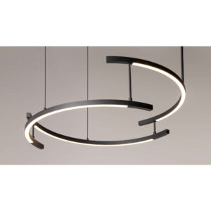 Maytoni Line MOD054PL-L52B4K - близък изглед на трите светещи дъги