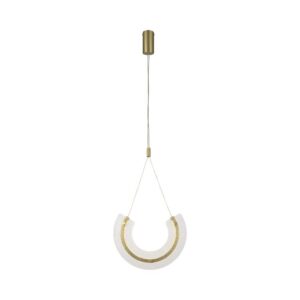 Maytoni Maya P091PL-L18G3K с релефен стъклен полумесец, тънко окачване и таванна розетка