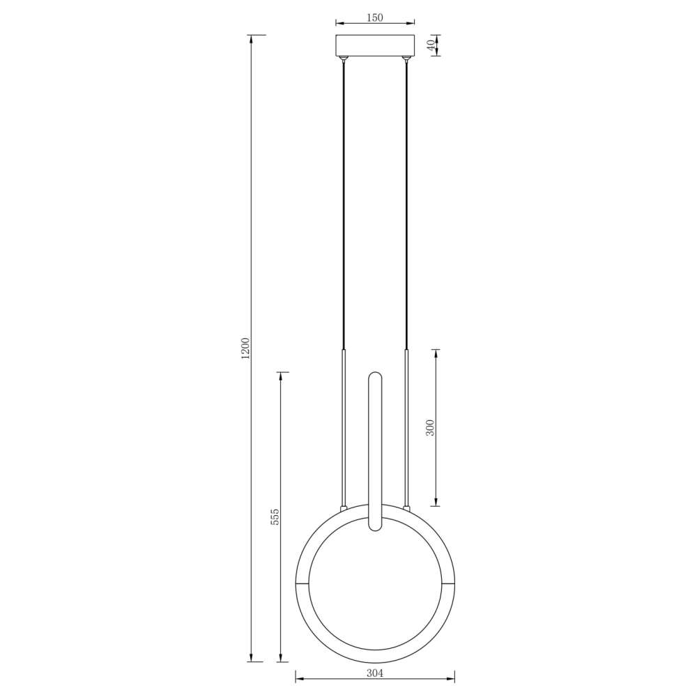Размерна схема на Maytoni Node MOD165PL-L18G3K