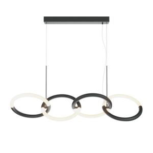 Четирите свързани светещи пръстена и продълговатата розетка на Maytoni Node MOD165PL-L40B3K