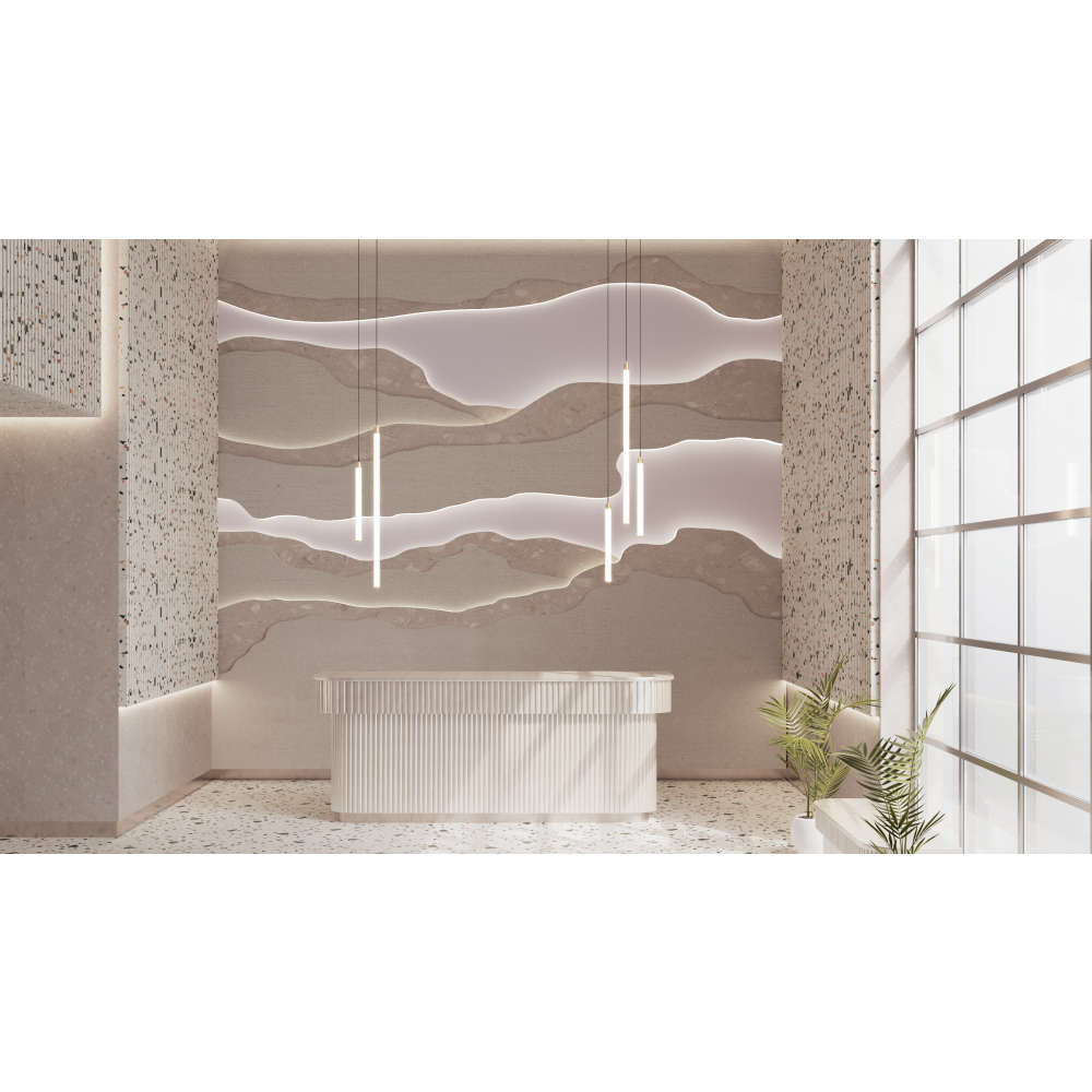 Maytoni Ray P022PL-L20W3K - бели пендели Ray в интериор
