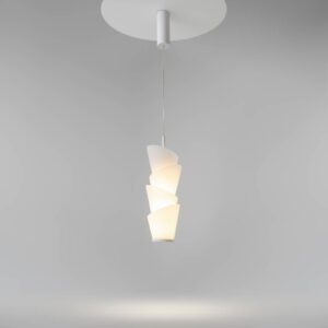 Maytoni Seoul MOD374PL-L28W3K с бяло стъклено тяло и бяла цилиндрична розетка