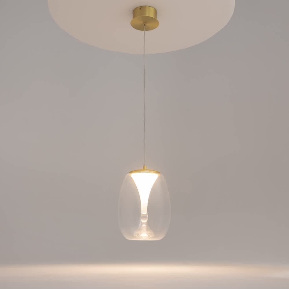 Включен LED пендел Maytoni Splash MOD282PL-L8G3K1 с прозрачно стъкло и тънко окачване