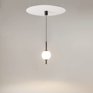 Maytoni The Sixth Sense Z020PL-L6B3K - черен LED пендел с бял сферичен плафон