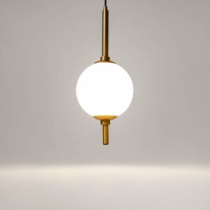 Maytoni The Sixth Sense Z020PL-L6BS3K - белият стъклен плафон и металните части в цвят месинг Maytoni The Sixth Sense Z020PL-L6BS3K - белият стъклен плафон и металните части в цвят месинг