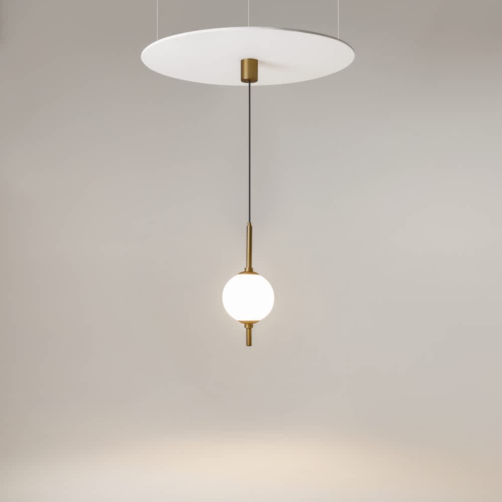 Maytoni The Sixth Sense Z020PL-L6BS3K - LED пендел в цвят месинг с бял сферичен плафон