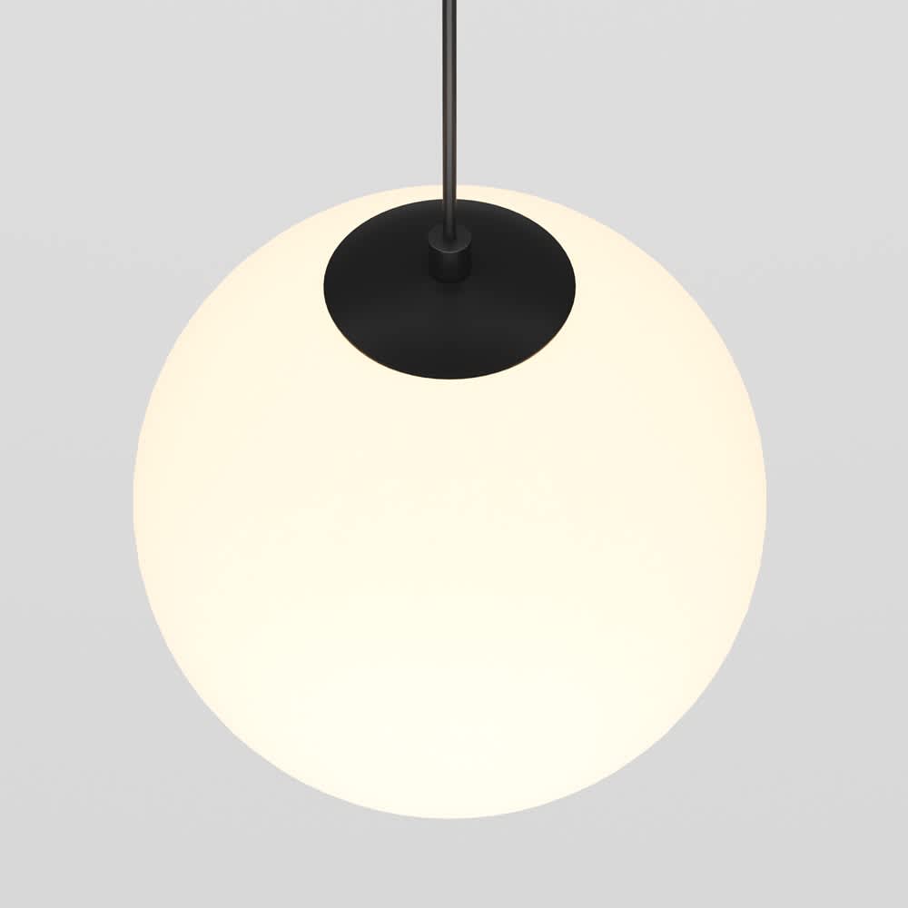 LED пендел със стъклена сфера Maytoni Exility Luna TR039-2-5W3K-1, с черен адаптер, детайл на стъклената сфера