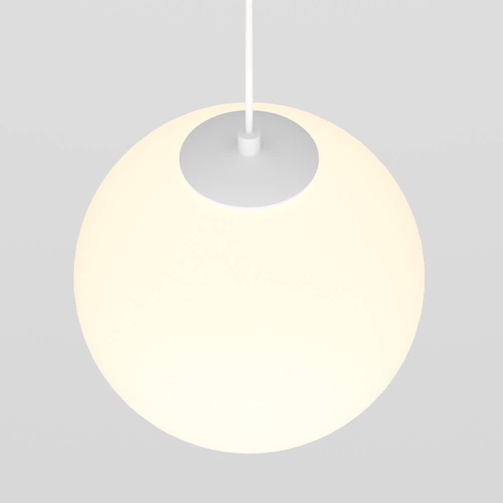 LED пендел със стъклена сфера Maytoni Exility Luna TR039-2-5W3K-W-1, бял, детайл на стъклената сфера