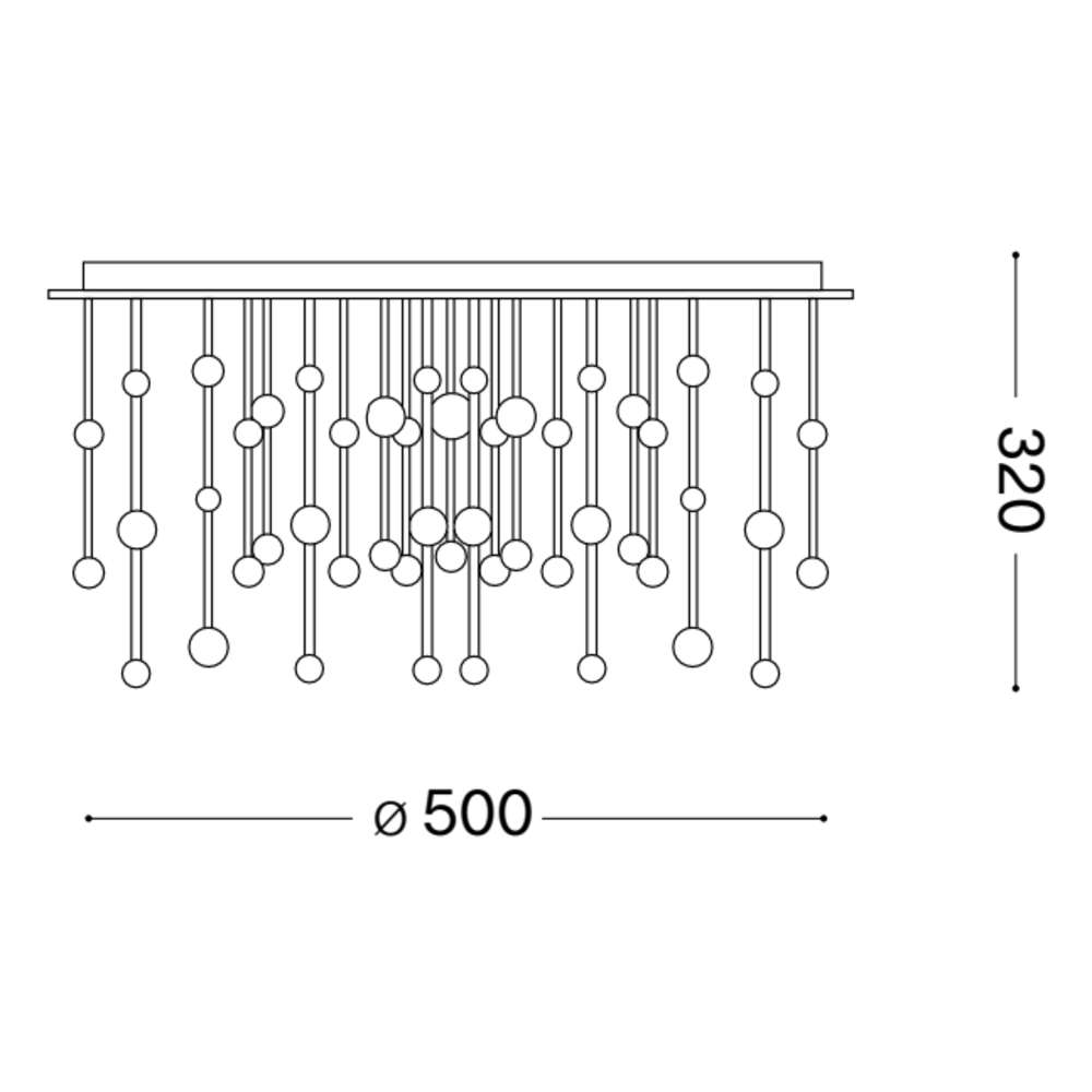 Схема с размери на Ideal Lux Armony PL D50 328492