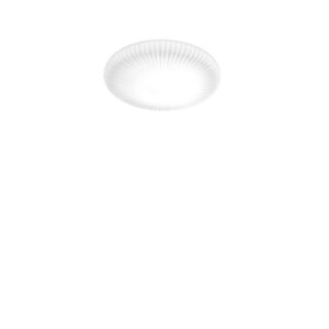LED плафон Ideal Lux Atrium PL D35 265803 с кръгъл бял стъклен дифузер Ø35 см и релефни линии
