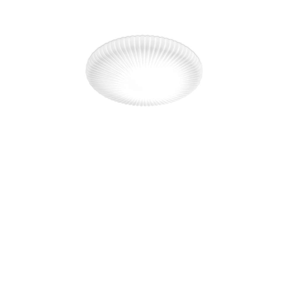 Бял стъклен LED плафон Ideal Lux Atrium PL D45 265827 с диаметър 45 см и радиален релеф