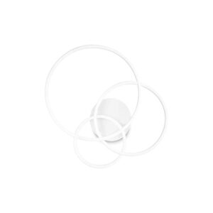 Плафон Ideal Lux Frame PL Cerchio 341309 - бяла метална рамка с опални дифузери