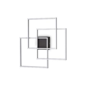 Плафон Ideal Lux Frame PL Quadrato 270678 - черна метална рамка с опални дифузери