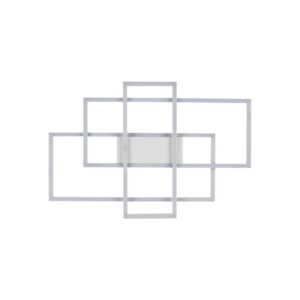 Плафон Ideal Lux Frame PL Rettangolo 230726 - бяла метална рамка с опални дифузери