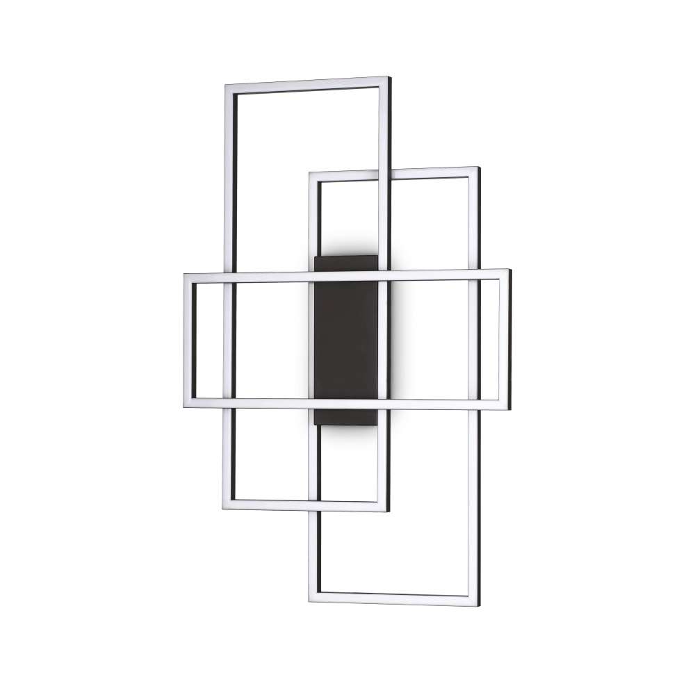 Плафон Ideal Lux Frame PL Rettangolo 270661 - черна метална рамка с опални дифузери