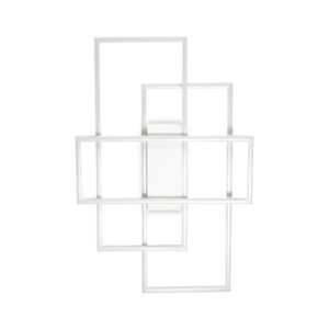 Плафон Ideal Lux Frame PL Rettangolo 341323 - бяла метална рамка с опални дифузери