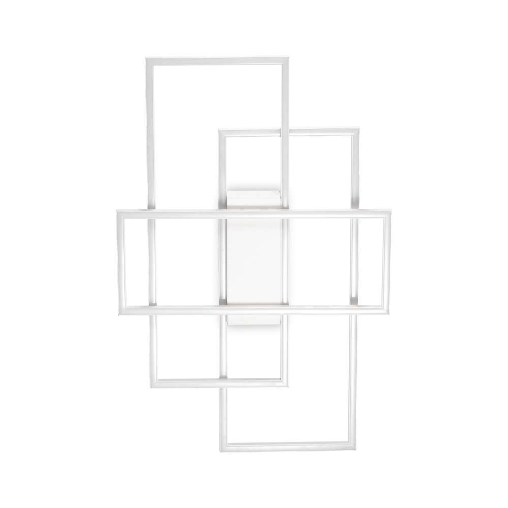 Плафон Ideal Lux Frame PL Rettangolo 341323 - бяла метална рамка с опални дифузери