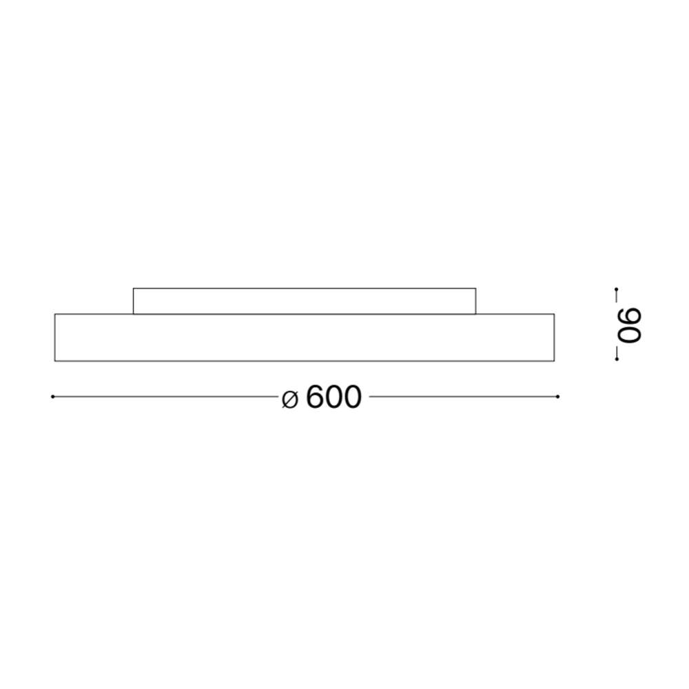 Ideal Lux Halo PL D60 223230 - схема с размери