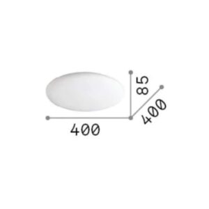 Размерна схема на Ideal Lux Level 261164 - диаметър 40 см и височина 8,5 см