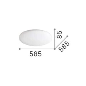Размерна схема на Ideal Lux Level 261188 - диаметър 58,5 см и височина 8,5 см