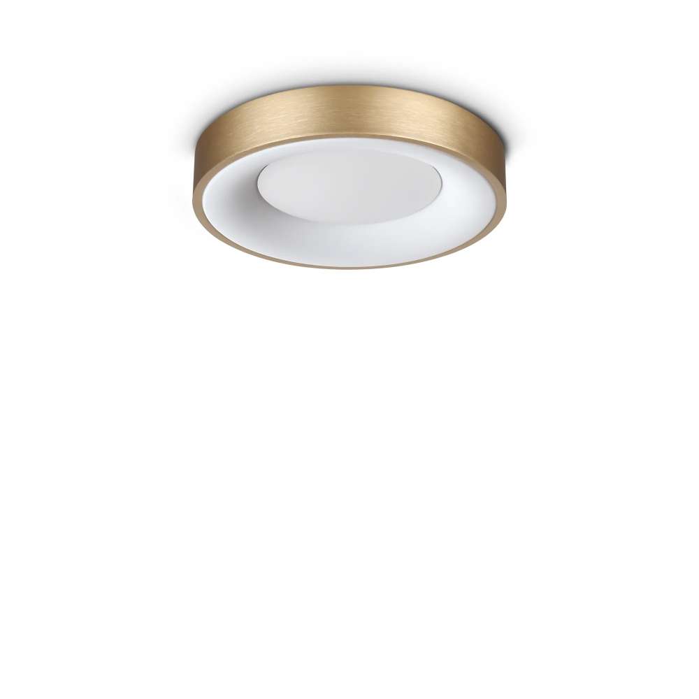 LED плафон Ideal Lux Planet PL D30 370606 15W 3000K Ø30 см месинг - основен изглед